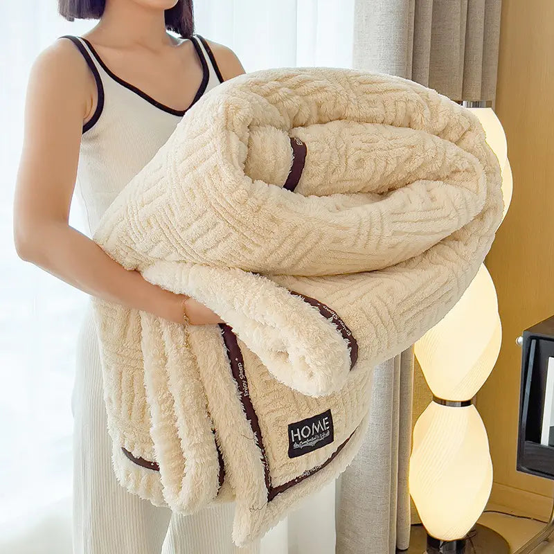 Thick Coral Fleece Winter Blanket