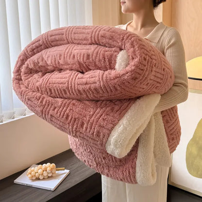 Thick Coral Fleece Winter Blanket