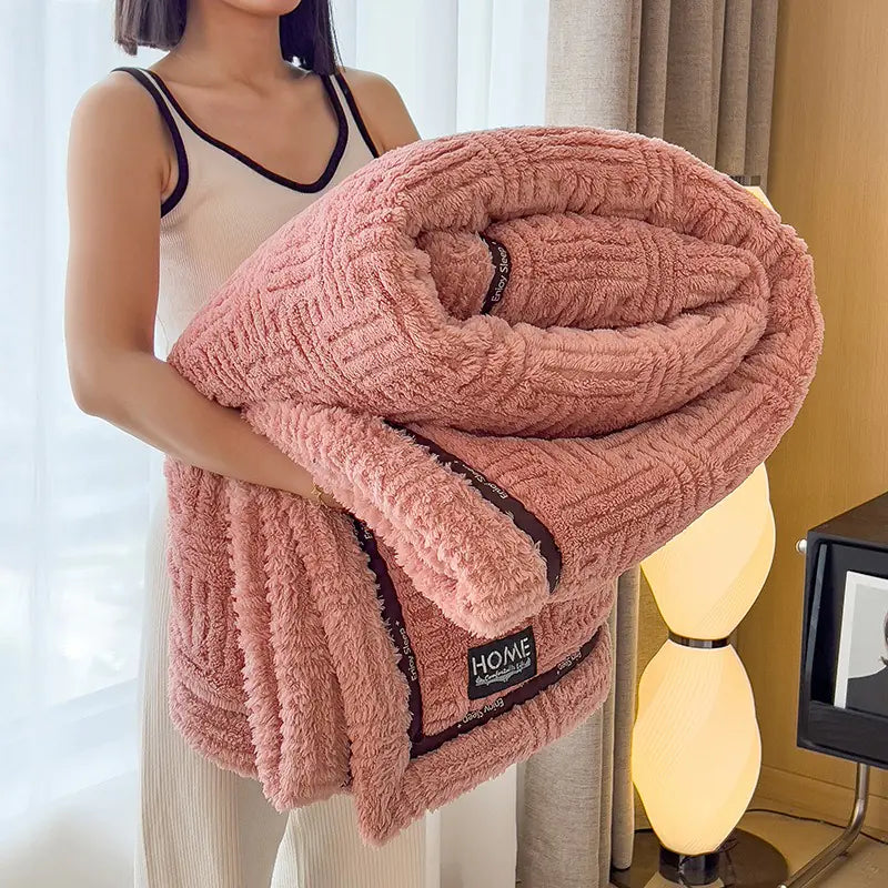 Thick Coral Fleece Winter Blanket