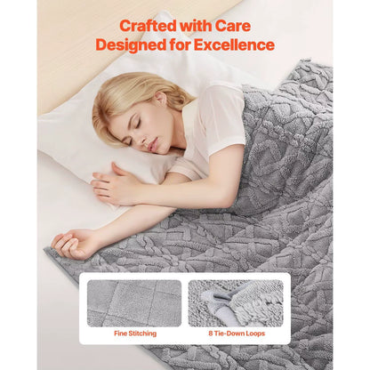 20lb Queen Size Sherpa Fleece Heavy Weighted Blanket 60 X 80 in Comfortable and Warm