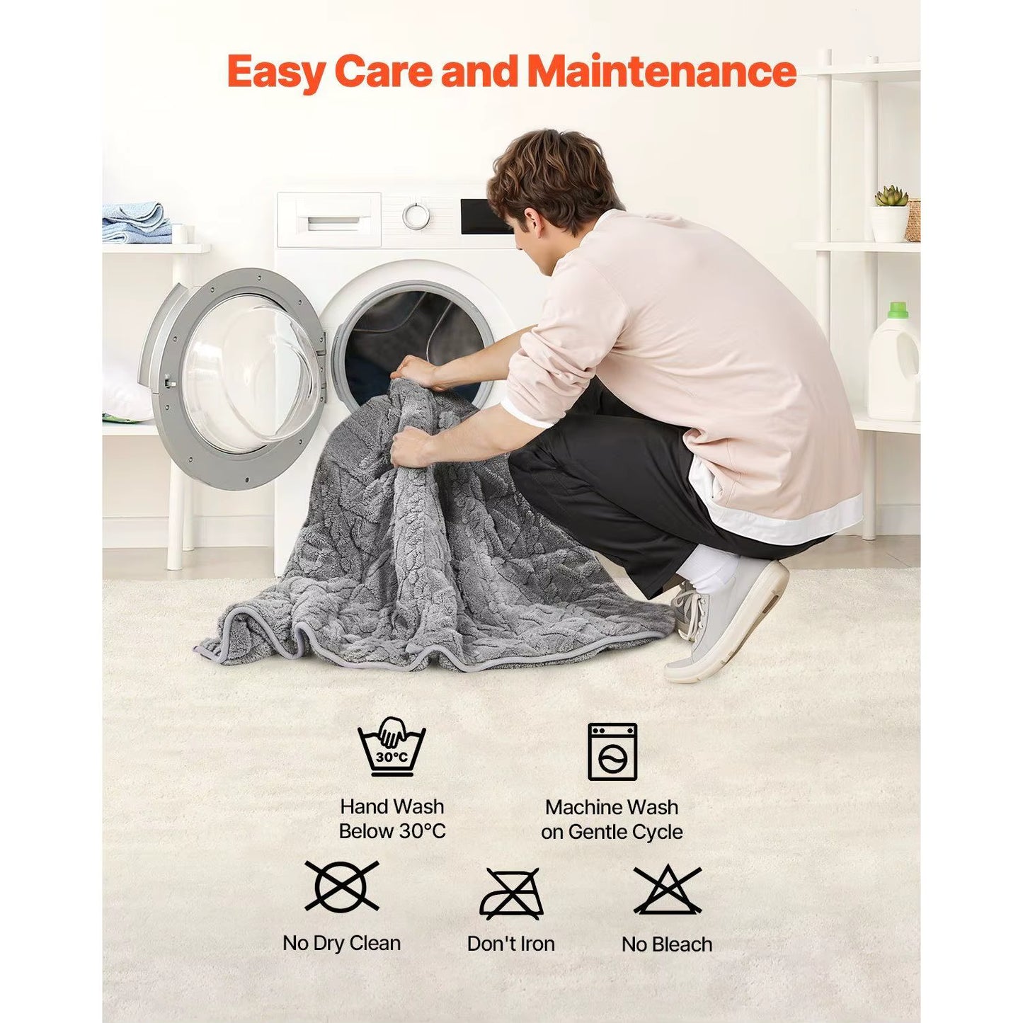 20lb Queen Size Sherpa Fleece Heavy Weighted Blanket 60 X 80 in Comfortable and Warm