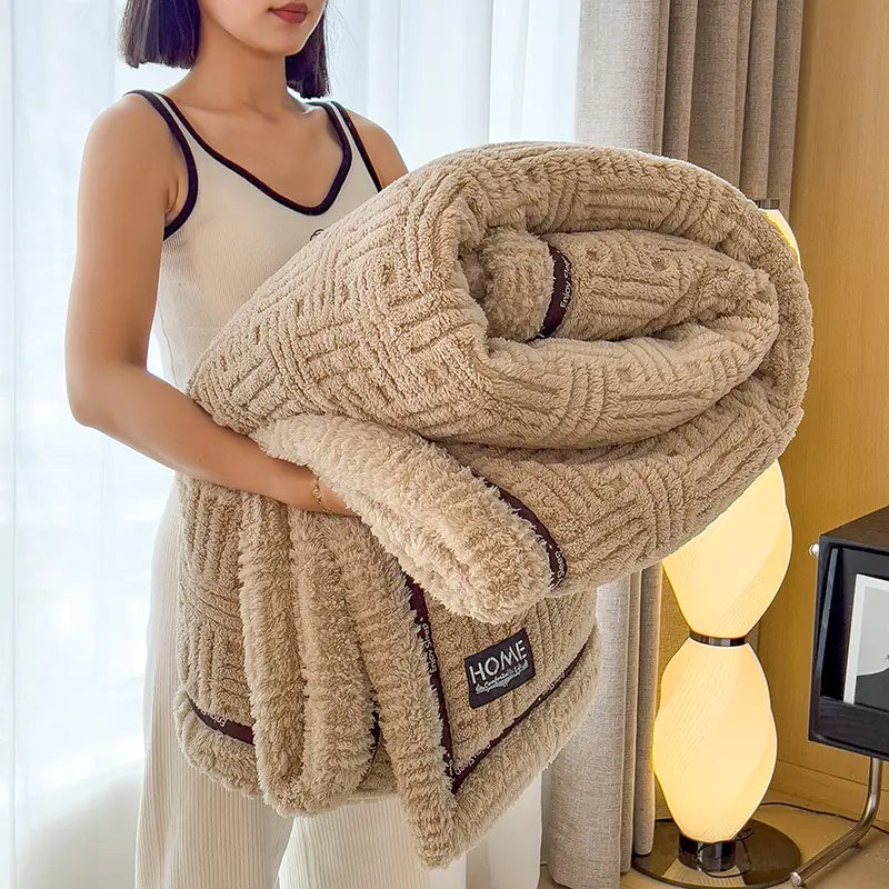 Thick Coral Fleece Winter Blanket