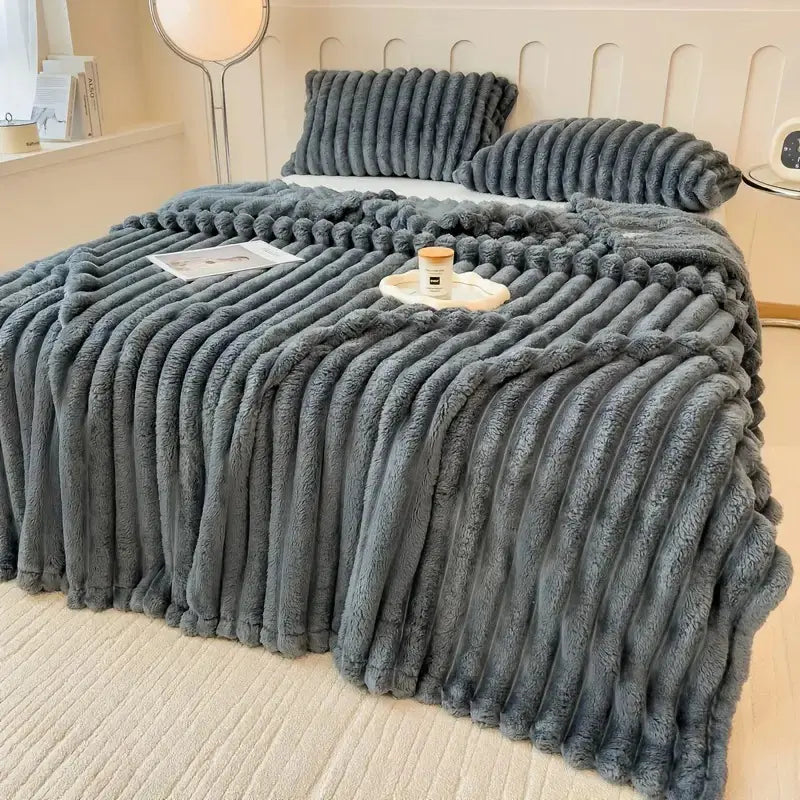 Faux Rabbit Fur Blanket